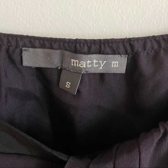 Matty M Women's Silk Cami Tank Blouse Purple With Black Straps Small - Picture 9 of 11